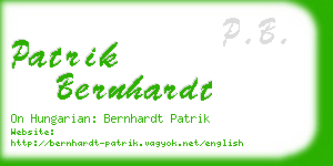 patrik bernhardt business card